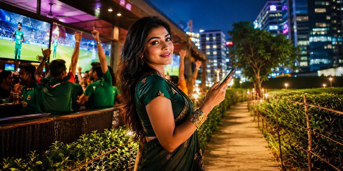 ঢাকার চা বাগানে একজন বাংলাদেশি ব্যবহারকারী ক্রিকেট বেটিং উপভোগ করছেন